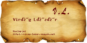 Virág Lázár névjegykártya